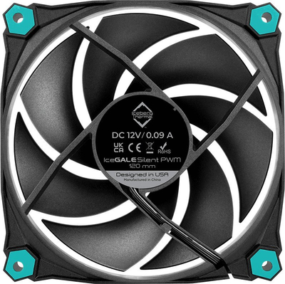 Ventilatorë PC Iceberg Thermal IceGALE Silent PWM, 120mm, set me 3 copa, ngjyrë e zezë
