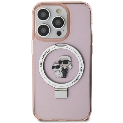 Kapak telefoni Karl Lagerfeld KLHMP15XHMRSKCP, për iPhone 15 Pro Max 6.7", MagSafe, rozë