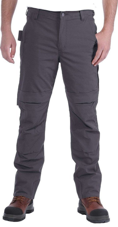 Pantallona pune Carhartt Rugged Flex Double Front, ripstop elastik, xhepa për vegla, gri