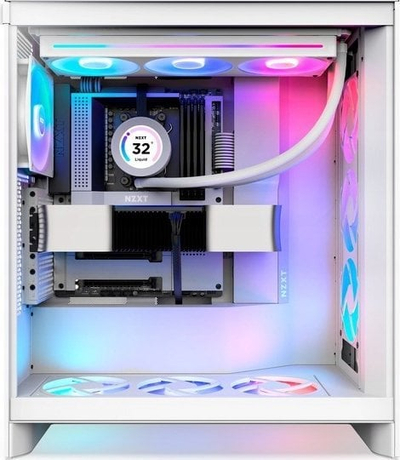 Kasë NZXT H7 Flow RGB, e bardhë, Midi Tower