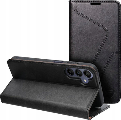 Këllëf libri Forcell F Protect për Samsung Galaxy A15, RFID Blocker, me magnet, i zi