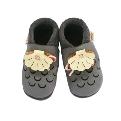 Sandale bebe Baobaby Mermaid, lëkurë, madhësia M, gri