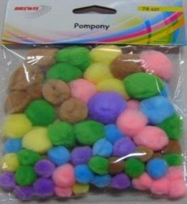 Set pomponësh Brewis Pastel Pompoms POM02, shumëngjyrëshe, për punime artizanale