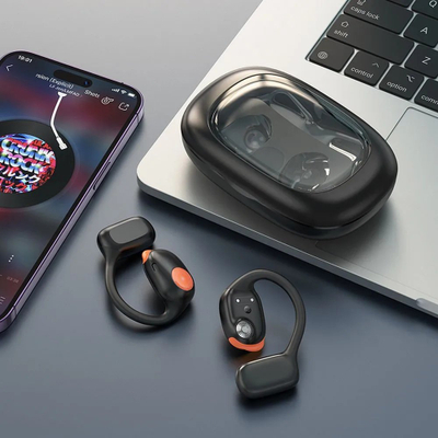 Kufje pa tela Hoco EA1 TWS, Bluetooth 5.3, me kuti karikimi, të zeza