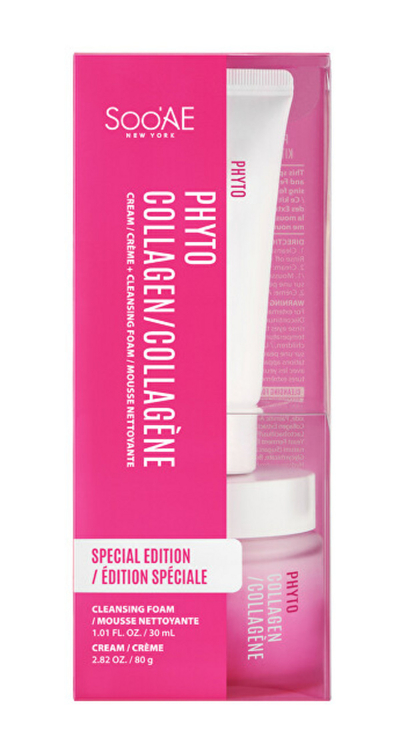 Set për lëkurë të pjekur Soo´AE Phyto Collagen, Krem ushqyes për lëkurën e pjekur 80 ml + Shkumë 30 ml