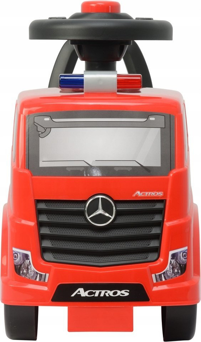 Makine lodër kalëruese Mercedes Actros, kamion zjarrfikës, me timon dhe karige, e kuqe