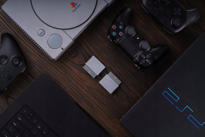 Adapter Bluetooth 8Bitdo Retro Receiver, për PS1 PS2 Windows, kompatibël me Xbox edhe PS5 PS4