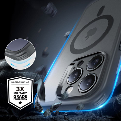 Këllëf telefoni ESR Classic për iPhone 16 Pro Max, 4 në 1, me MagSafe, gri mat