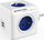 Priza ndarëse PowerCube Original, 4 slote, USB, të bardha / kaltra