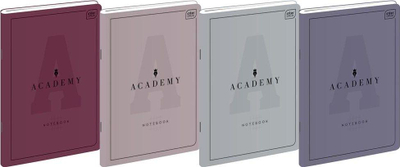 Fletore Interdruk Academy, 10 copë, 60 fletë A5, me katrorë, shumëngjyrëshe