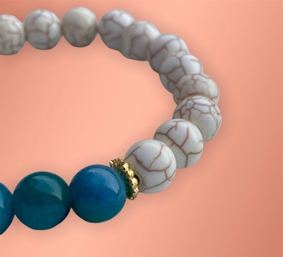 Byzylyk Dar Howlite Earth, dyngjyrëshe