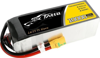 Литиум-полимер батерија Тату 6S1P, 10000mAh, 22.2V 30C, црна