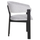 Karrige ngrënieje Zarra 55,5x59x81,5Hcm (HM9970.02), zezë/ gri