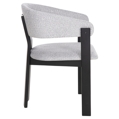 Karrige ngrënieje Zarra 55,5x59x81,5Hcm (HM9970.02), zezë/ gri