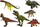 Set lodrash dinosauri Dinosaur Figurines, 6 copë, figura të mëdhaja, shumëngjyrëshe
