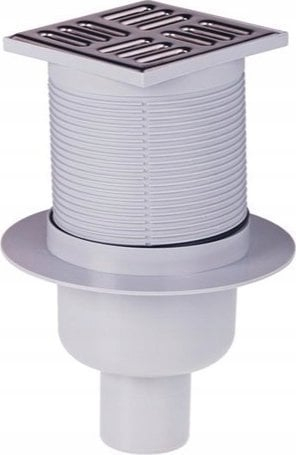 Сифон за под AlcaPlast, 105x105mm, вертикален излез 50mm, нерѓосувачки челик
