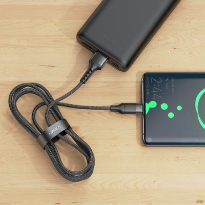 Kabllo Veger AC03 USB A në Type C, PD 5A 100W, 1.2 m, e zezë