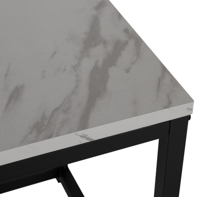 Set tavolina anësore Grelay 2-pjesësh MDF & metal 45×45×50 cm (HM8762.12)