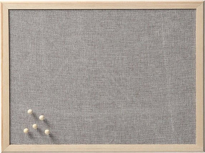 Pinboard Zeller, 40 x 30 cm, material tekstili, gri