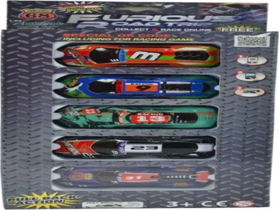 Set lodrash makina garash Daffi Auto Club Racing Team, 5 copë, metalike 1:64, pull back, shumëngjyrëshe