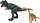 Lodër dinosaur LEAN Jurassic, set 2 copë, Brachiosaurus dhe T Rex, shumëngjyrëshe