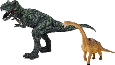 Lodër dinosaur LEAN Jurassic, set 2 copë, Brachiosaurus dhe T Rex, shumëngjyrëshe