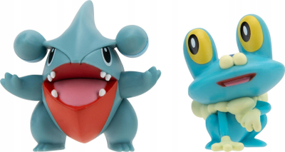 Figurina lodër Pokémon Battle Figure, Gible edhe Froakie, set 2 copë, shumëngjyrëshe