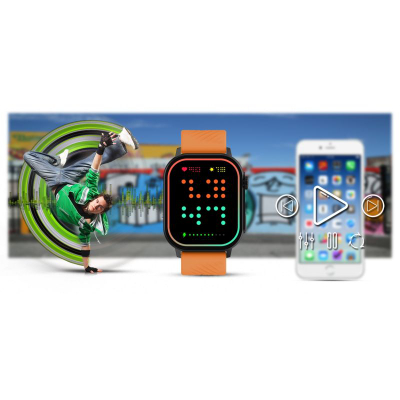 Ora inteligjente Gravity GT15-2, ekran 2.04", Bluetooth për thirrje, portokalli me të zezë