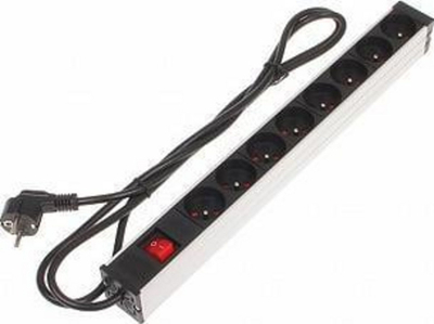 Prizë zgjatuese Digitus PD-8K/RACK, 8 dalje, për raft 19", e zezë