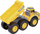 Kamion lodër Dickie Volvo Articulated Dumper Truck, 23 cm, me drita dhe zë, i verdhë