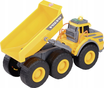 Kamion lodër Dickie Volvo Articulated Dumper Truck, 23 cm, me drita dhe zë, i verdhë