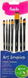 Set furçash pikture H+B Brush, 7 copë, fije najloni sintetike, dorezë druri