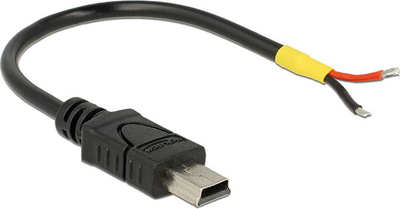Kabllo USB DeLOCK 85251, USB 2.0, 0.1m, Mini USB B, i zi
