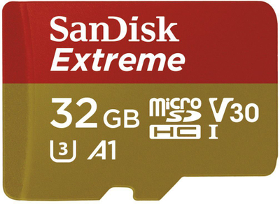 Karta SanDisk Extreme MicroSDHC 32 GB Klasa 10 UHS-I / U3 A1 V30 (001734170000)