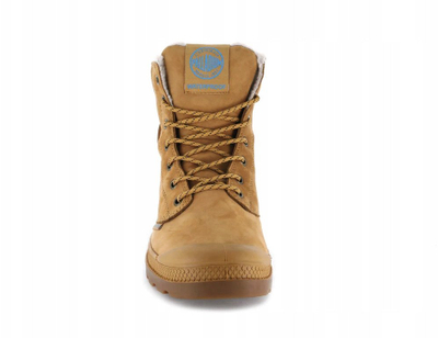 Çizme Palladium Pampa Sport Cuff WPS, lëkurë nubuck, të papërshkueshme nga uji, kafe