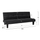 Sofabed Odessa HM3000.14, 3 ulëse, kadife, 180x83x75 cm, i zi
