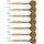 Shigjeta dart Harrows Club Brass Steeltip, trup bronzi, bosht najloni, shumëngjyrëshe