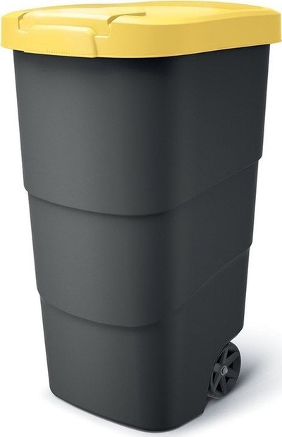 Канта за отпадоци Prosperplast Wheeler NBWB90-120C, 90L, со тркала, жолта