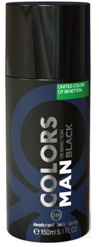 Deodorant spraj Benetton Colours de Benetton Man Black, 150ml