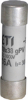 Siguresë cilindrike fotovoltaike GPV 10x38, 25A, 900V DC