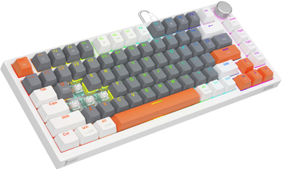 Tastierë gaming Savio Astral White Jade, USB, ndriçim 3 ngjyra, e bardhë
