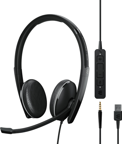 Kufje EPOS Adapt 165 T, stereo, USB edhe 3.5mm, të zeza