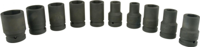 Сет ударни глави GEKO 1\", 10 парчиња, 17-41 mm