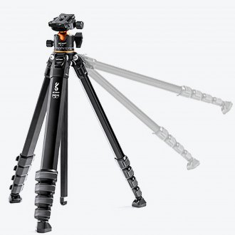Tripod K&amp;F Concept M1+BH-36L, aliazh alumini e magnezi, profesional, i zi