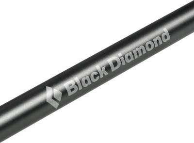 Shkopinj trekking Black Diamond Pursuit Shock, alumini, me amortizim, gri çeliku me jeshile, dorezë shkumë