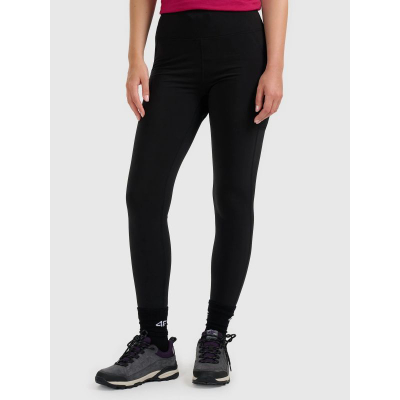 Legginsa për goca 4F Tights FNK F373, termike, me xhepa anës, të zeza