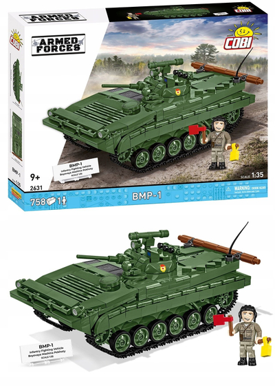 Set ndërtimi COBI BMP-1, 758 pjesë, shkalla 1:35, i gjelbër