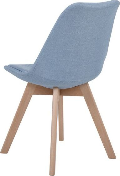 Set karrigesh ngrënieje Beliani Dakota II, 2 copë, këmbë dru ahu, blu e çelët