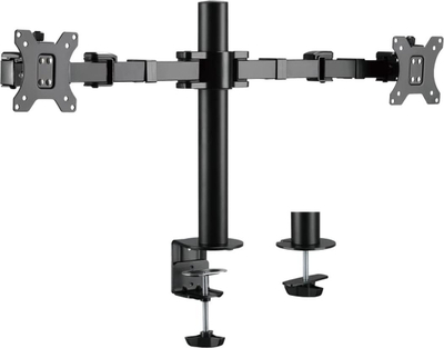 Mbajtës tavoline për monitorë LogiLink BP0106, për 2 monitorë 17"-32", kapacitet 9 kg, i zi