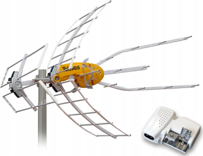 Antena TV Televes Ellipse Combo 148822, DVB-T, për 2 TV, portokalli